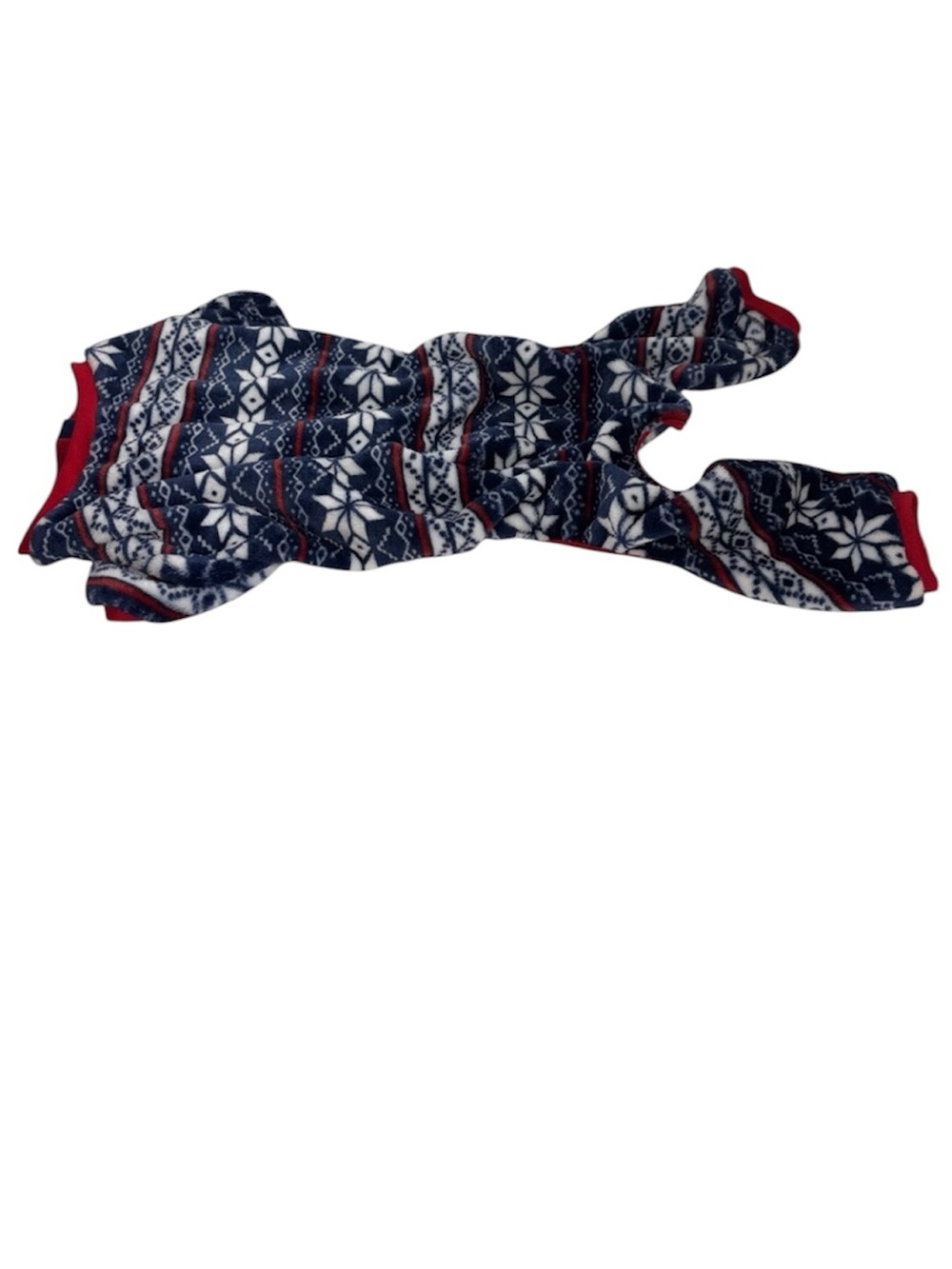 Dog Coat Size Large Cold Alert Technology Fair Isle Print Blue and Red LuvGear